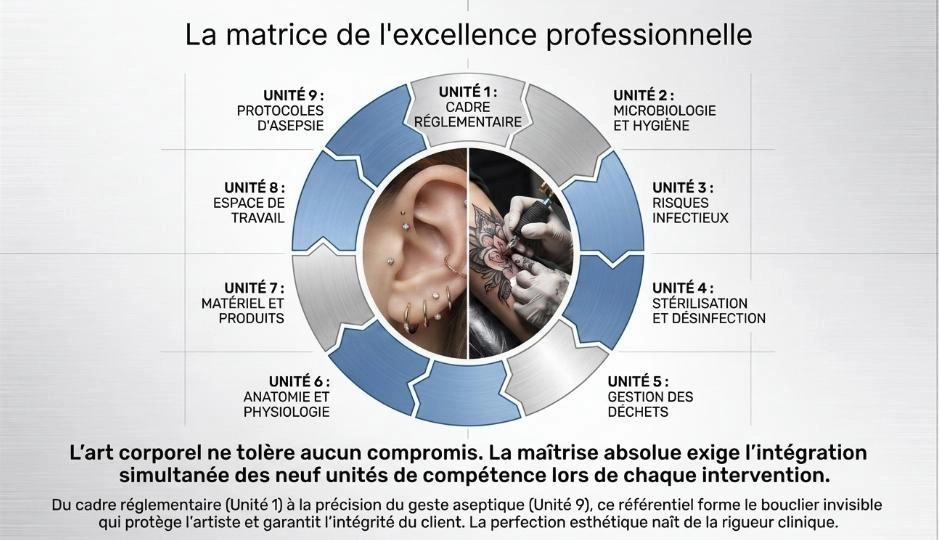 Arrêté du 5 mars 2024 : certification hygiène et salubrité, ce qui change pour les tatoueurs, perceurs et praticiens en maquillage permanent en 2026 Arrêté du 5 mars 2024 : certification hygiène et salubrité, ce qui change pour les tatoueurs, perceurs et praticiens en maquillage permanent en 2026